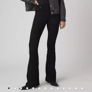 Levis 726 High-Waist Black Flare Pants